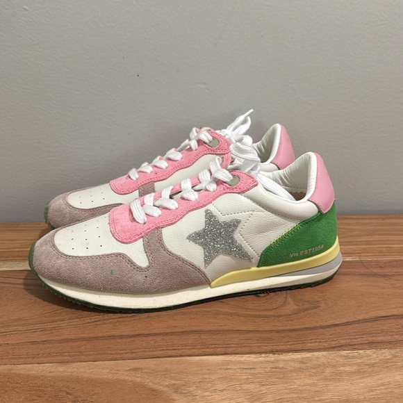 Vintage Havana Womens Rock Glitter Lace Up Athletic Sneakers Casual Shoes - Picture 4 of 7